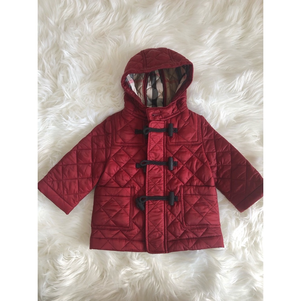 Burberry Red Quilted Kids Puffer Jacket